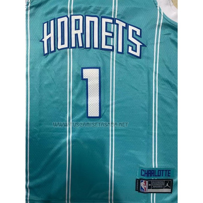 Camiseta LaMelo Ball NO 1 Nino Charlotte Hornets Icon 2022-23 Verde